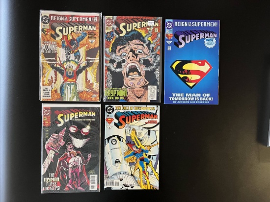 5 Issues Superman Comic #57 #78 #80 #84 & #91 DC Comics