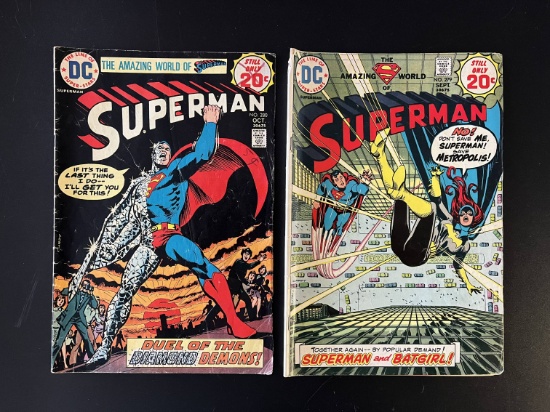 2 Issues Superman Comic #279 & #280 DC Comics Bronze Age Comics