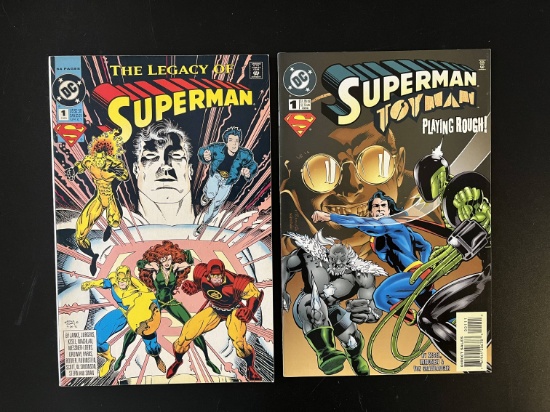 2 First Issues Superman Toyman Comic #1 & The Legacy of Superman Comic #1 DC Comics KEY 1st Issues