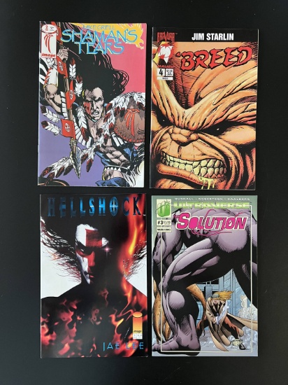 4 Issues Hellshock #1 The Solution #3 Breed #4 Shaman's Tears #2