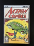 Action Comics #1 Reprint DC Comics of the Original Superman 1938 Comic