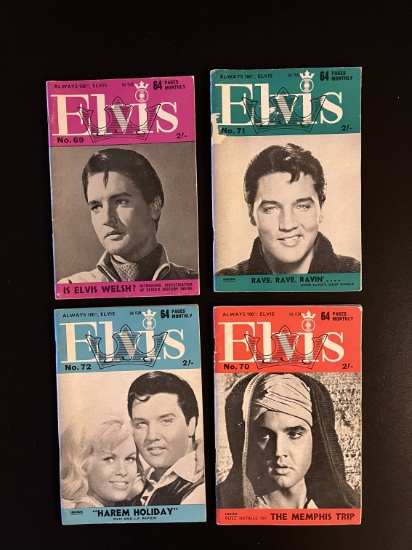 (4) 1965 British "Elvis" Magazines