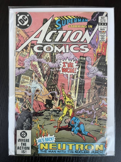 Action Comics #543 DC Comics 1983 Bronze Age Superman 60 Cents