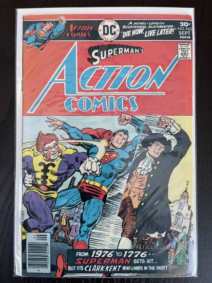 Action Comics #463 DC Comics 1976 Bronze Age Superman 30 Cents Clark Kent Into The Past!