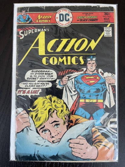 Action Comics #457 DC Comics 1976 Bronze Age Superman Key Inadvertent Obscene Cover