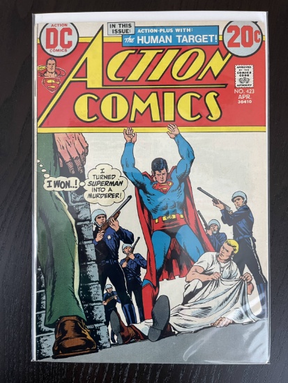 Action Comics #423 DC Comics 1973 Bronze Age Superman Plus the Human Target! 20 Cents