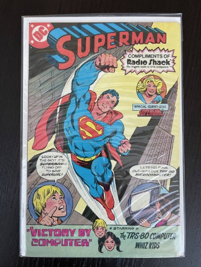 Superman Comic RADIO SHACK TRS-80 Computer Whiz Kids 1982 Bronze Age SUPERGIRL
