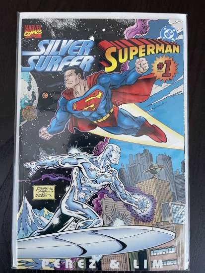 Silver Surfer - Superman Comic #1 Graphic Novel Marvel DC Crossover 1996 Ron Lim Terry Austin KEY
