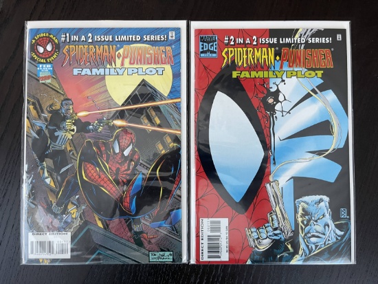 Complete Mini-Series for Spiderman - Punisher: Family Plot Comics #1-2 Marvel Special Event 2 Issues