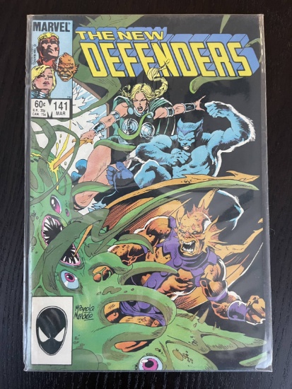Defenders Comic #141 Marvel 1985 Bronze Age Beast Angel Gargoyle Valkyrie Moondragon Iceman