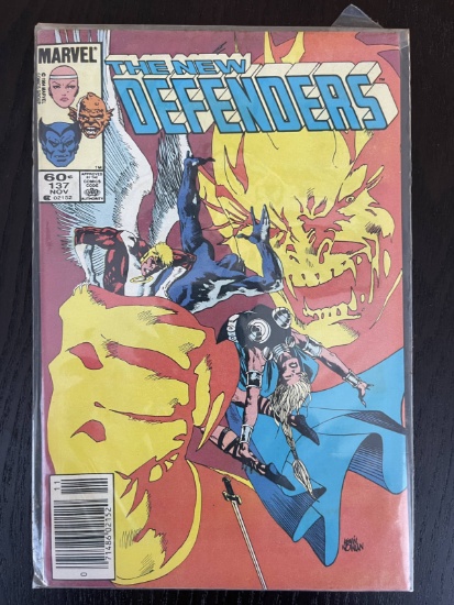 Defenders Comic #137 Marvel 1984 Bronze Age Beast Angel Gargoyle Valkyrie Moondragon Iceman 60 Cents