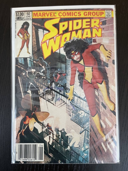 Spider-Woman Comic #50 Marvel 1983 Bronze Age Key 1st Appearance of Locksmith, Tick-Tock Final Issue