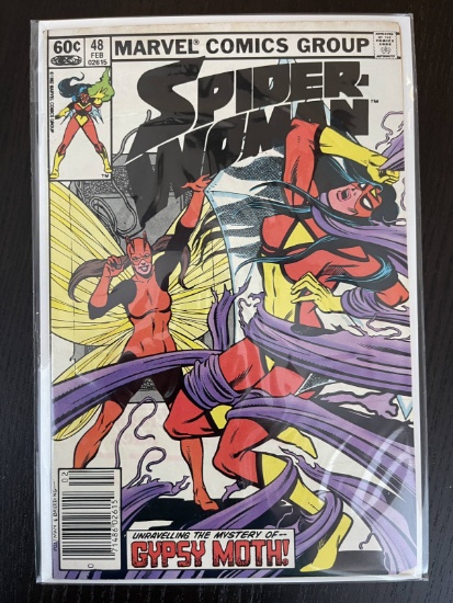 Spider-Woman Comic #48 Marvel 1983 Bronze Age 60 Cents Gypsy Moth