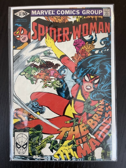 Spider-Woman Comic #35 Marvel 1981 Bronze Age 50 Cents Chris Claremont Steve Leialoha