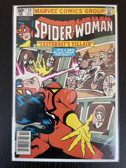 Spider-Woman Comic #33 Marvel 1980 Bronze Age 50 Cents Key 1st Appearance of Turner D. Century