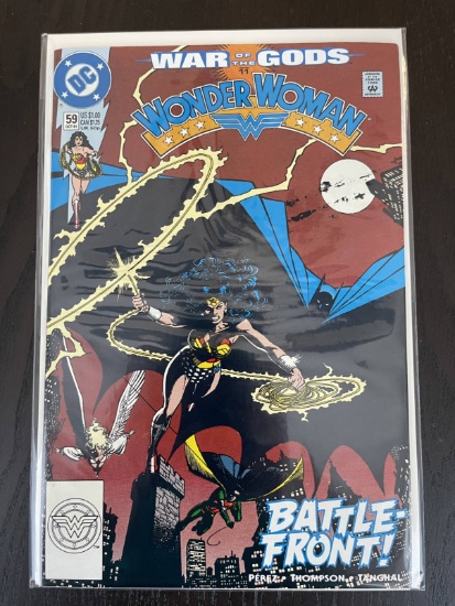 Wonder Woman Comic #59 DC Comics 1991 War of the Gods Batman and Robin