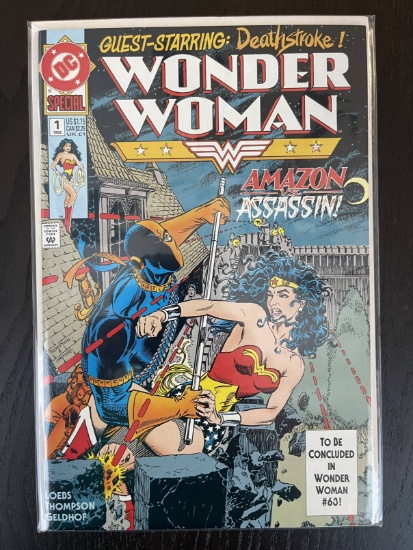Wonder Woman Special Comic #1 Deathstroke 1992 Amazon Vs Assassin DC Comics