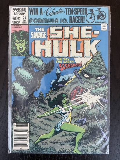 Savage She-Hulk Comic #24 Marvel 1982 Bronze Age Shade 60 Cents
