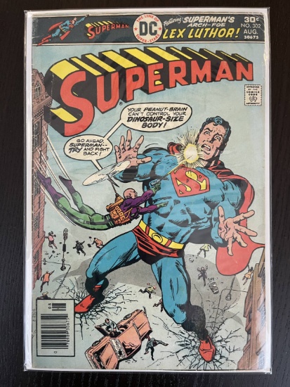 Superman Comic #302 DC Comics 30 Cents 1977 Bronze Age Ernie Chan Bob Oksner