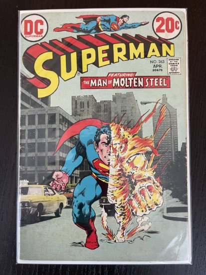 Superman Comic #263 DC Comics 20 Cents 1973 Bronze Age Neal Adams Curt Swan Cary Bates