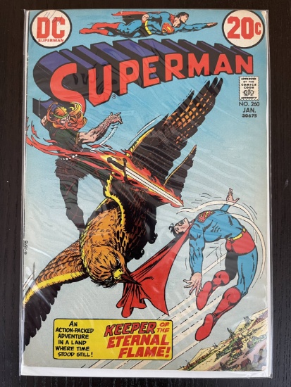 Superman Comic #260 DC Comics 20 Cents 1973 Bronze Age Nick Cardy Curt Swan