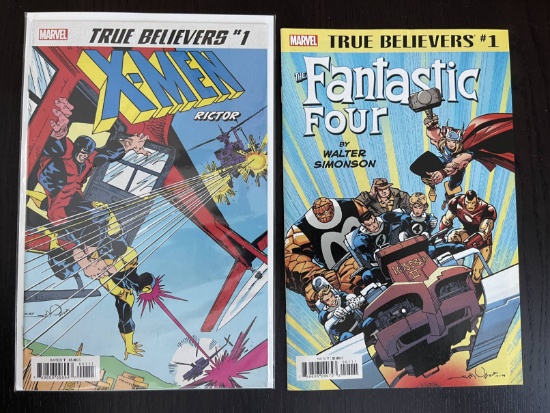 2 True Believers Comics Reprints of Fantastic Four #337 and X-men (X-Factor 17) Marvel