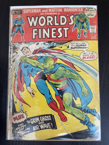 Worlds Finest Comics #212 DC 1972 Bronze Age 25 Cents Martian Manhunter and Superman