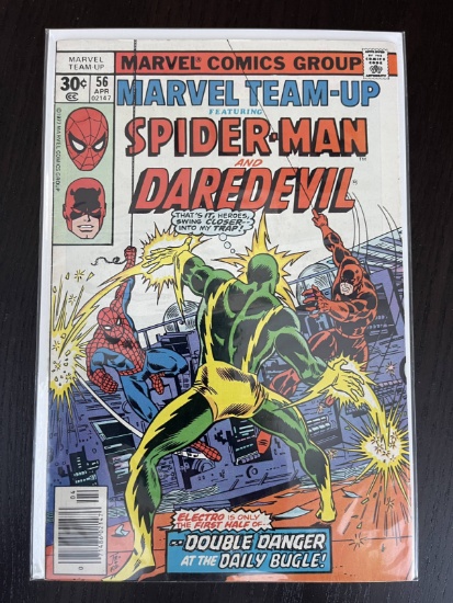 Marvel Team Up Comic #56 Marvel 30 Cents Daredevil Spider-Man 1977 Bronze Age