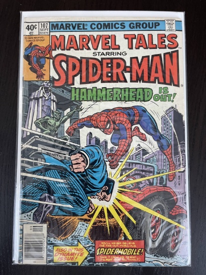 Marvel Tales Comic #107 Marvel 40 Cents 1979 bronze age Comic Key 1st Appearance Spidermobile