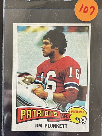 Patriots AFC Quarterback Jim Plunkett Football Card 1975 #321 Topps