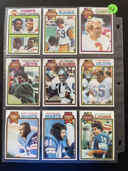 15 Misc Football Cards 1979 Charlie Young Ike Harris Sherman Smith Bobby Hammond Chiefs Team Leaders