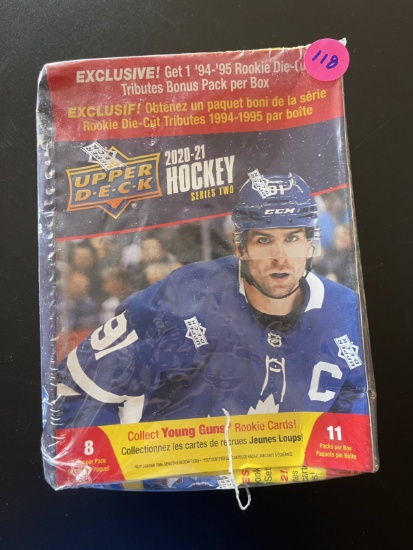 Upper Deck 2020-2021 Hockey Cards Series 2 Rookie Die-Cut Bonus Per Box 11 Packs 8 Cards Per Pack
