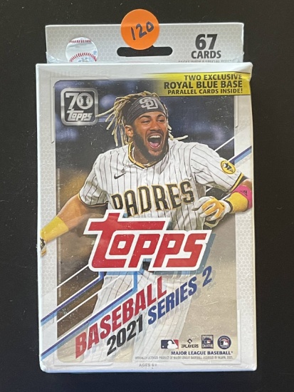 Topps Baseball 2021 Series 2 Box Sealed 67 Cards 2 Exclusive Royal Blue Base Cards Inside