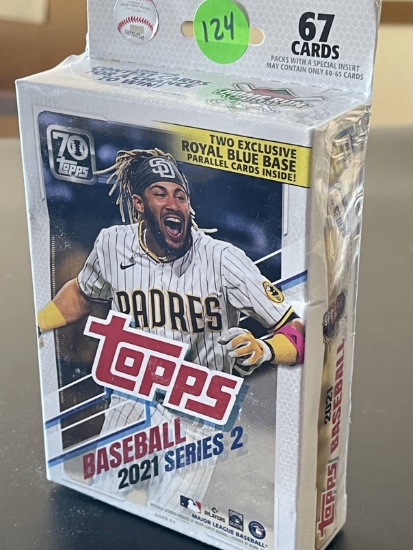 Topps Baseball 2021 Series 2 Box Sealed 67 Cards 2 Exclusive Royal Blue Base Cards Inside