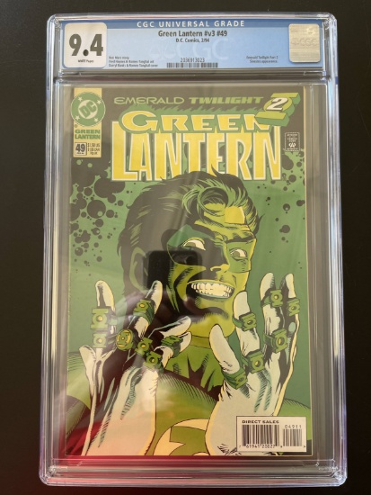 Green Lantern Emerald Twilight 2 DC #49 Graded Encased 9.4 Sinestro Appearance 1994 CGC