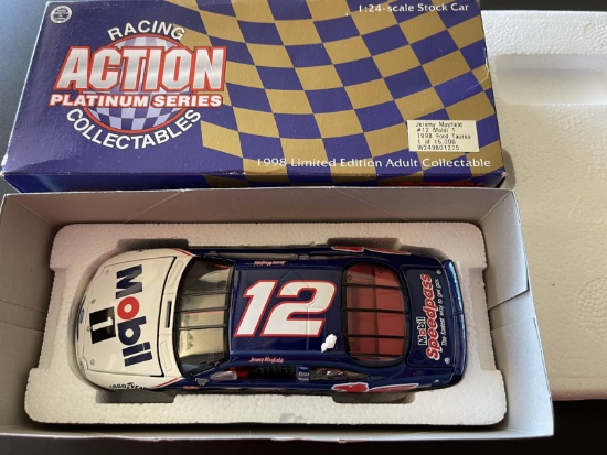 Jeremy Mayfield #12 Mobil 1 1998 Ford Taurus 1:24 Scale Stock Car Limited Edition in Box