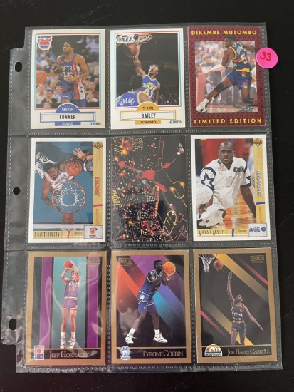 9 Basketball Cards 1990 Jeff Hornacek Billy Thompson Dikembe Mutombo Lester Conner