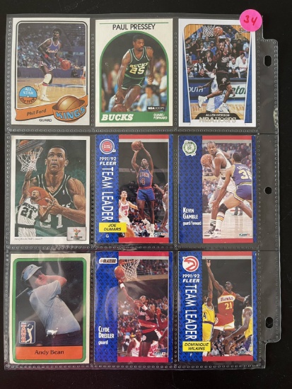 9 Basketball Cards Misc 1989, 1992 Allen Iverson Clyde Drexler Dominique Wilkins