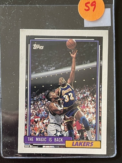 Topps Magic Johnson Lakers Card #54 1992 NBA Los Angeles