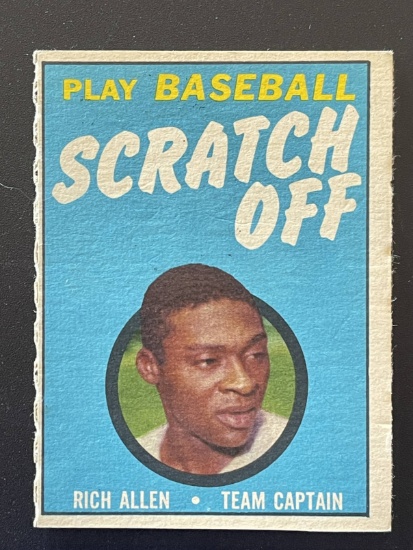 Play Baseball Scratch Off Card Rich Allen Team Captain Topps 1970 Unscratched No Writing