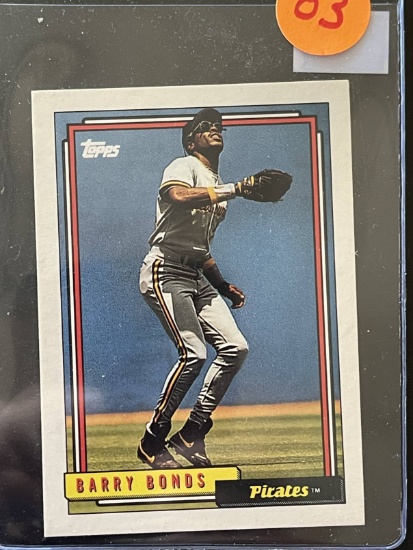 Barry Bonds Topps Card #380 Pittsburgh Pirates 1992