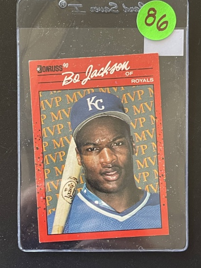 Bo Jackson Donruss Baseball Card 1990 Royals BC-1 Leaf