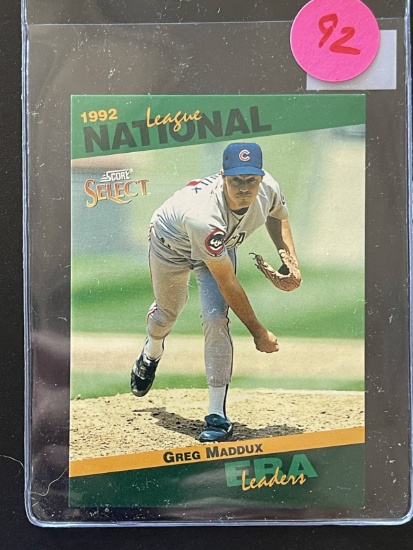 Greg Maddux Baseball Card Score 1993 National League ERA Leaders