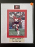 Signed Joe Montana Photo Matted 8x10 49ers With Nameplate Hall of Fame - 2000