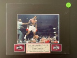 Signed Muhammad Ali Photo Matted 8x10 Boxing With Nameplate The Greatest