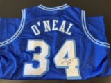 Shaquille ONeal Signed Jersey #34 Los Angeles Lakers JSA COA Sticker WP304669