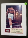 Signed Muhammad Ali Photo Matted 8x10 Boxing With Nameplate The Greatest