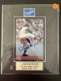 Signed Sandy Koufax Photo Matted in Plastic 8x10 Dodgers With Nameplate All Time Dodger Great