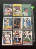 9 Misc Cards on Card Holder Page Wade Boggs Cal Ripken Will Clark Jeff Bagwell Juan Guzman