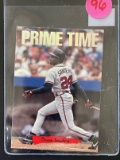 Prime Time Deion Sanders Baseball Card Triple Play Leaf MLB 8 of 10